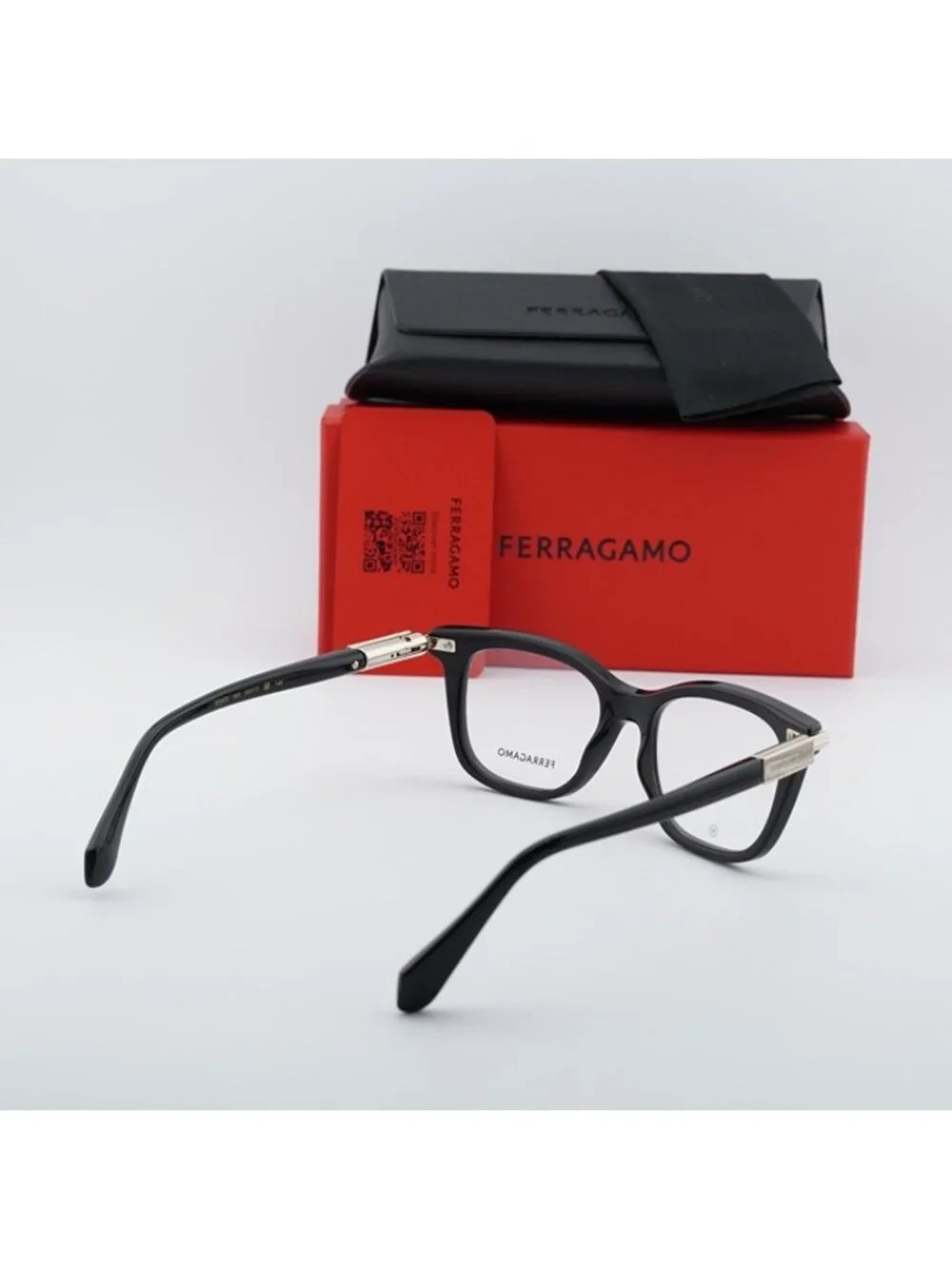 Salvatore Ferragamo SF2973 001 Eyeglasses Black 50mm Cat Eye Frame
